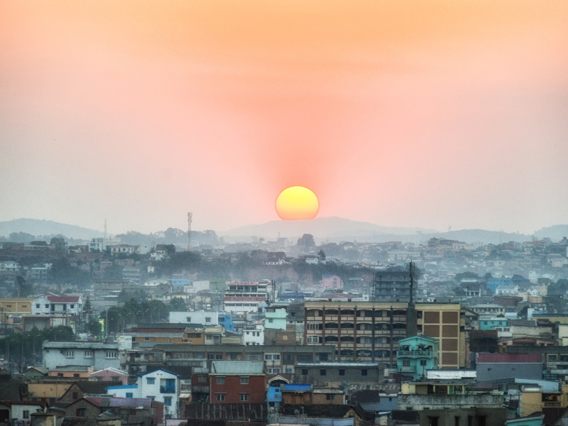 Sunset overlooking Soweto