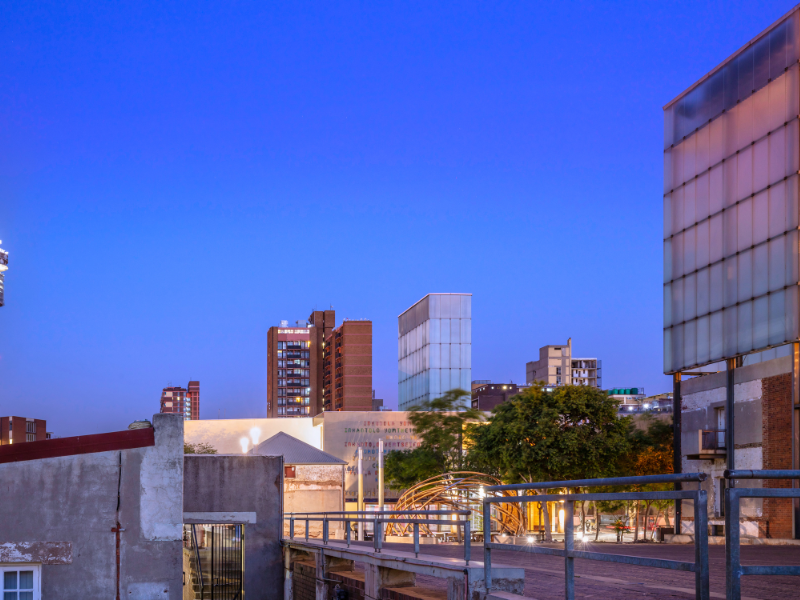 Johannesburg evening cityscape from Constitution Hill.